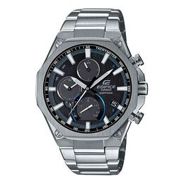 Часы Casio EDIFICE Solar Powered Mens SilverBlack Analog, черный eqb-1100d-1a | silverblack