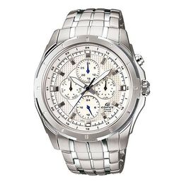 Часы Casio Quartz EDIFICE Stainless Steel Strap White Dial Mens White Analog, белый ef-328d-7a | white