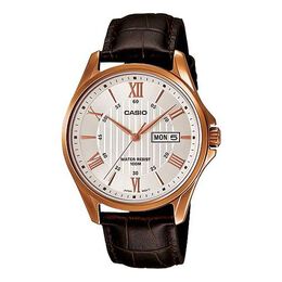 Часы Casio DRESSSerieses Men's White Quartz Waterproof White Dial White Analog, белый mtp-1384l-7av | white