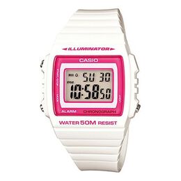 Часы Casio G Shock Square Sports Quartz /Pink White Digital, белый w-215h-7a2 | white