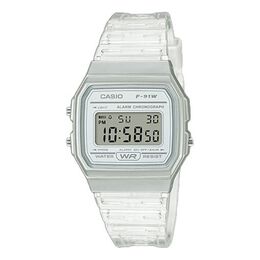 Часы Casio Waterproof Sports Unisex Mens White Digital, белый f-91ws-7 | white