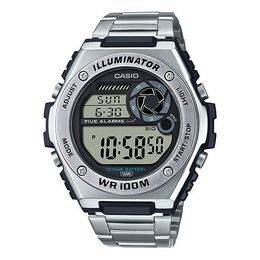 Часы Casio Quartz Waterproof Sports Mens SilverGray Digital, серый mwd-100hd-1a | silvergray