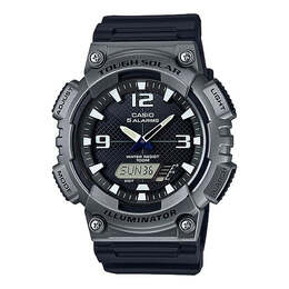 Часы Casio Analog Solar Powered Waterproof Sports Mens Black Analog/Digital Combo, черный aq-s810w-1a4v | black