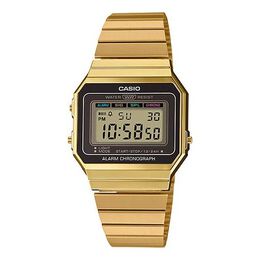 Часы Casio Waterproof Quartz Unisex Black/Gold Digital, черный a700wg-9a | black/gold
