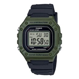 Часы Casio G Shock Waterproof Mens Black/Green Digital, черный w-218h-3a | black/green