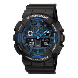Часы Casio G-Shock Analog-Digital 'Black Blue', черный ga-100-1a2d | black blue