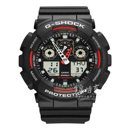 Часы Casio G-Shock Analog-Digital 'Black', черный ga-100-1a4 | black/red