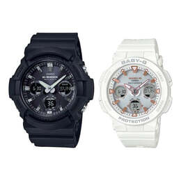 Часы Casio G-Shock Analog-Digital 'Black White', черный gaw-100b-1ajf&bga-2500-7ajf | black/white