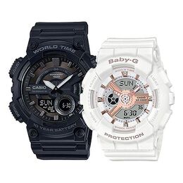 Часы Casio G-Shock Analog-Digital 'Black White', черный aeq-110w-1b&ba-110rg-7a | black/white