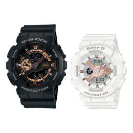Часы Casio Baby-G 'Black', черный ga-110rg-1ajf&ba-110rg-7ajf | black/white