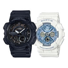 Часы Casio Baby-G 'Black & White', черный aeq-110w-1b&ba-130-7a2prl | black/whiteblue