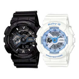 Часы Casio Baby-G 'Black & White', черный ga-110-1bdr&ba-110be-7a | black/whiteblue