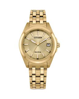 Часы Eco Classic из нержавеющей стали золотистого цвета, 33,5 мм Citizen, цвет Gold 4698369 | gold