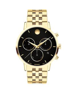 Музейный классический хронограф, 42 мм Movado, цвет Black 4877521 | black/gold