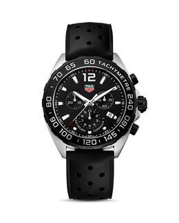 Мужской кварцевый хронограф Formula 1 из черного каучука, 43 мм Tag Heuer, цвет Black 2656942 | black