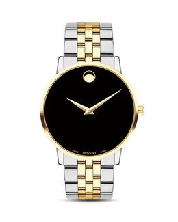 Двухцветные часы Museum Classic, 40 мм Movado, цвет Multi 3092779 | black/multi