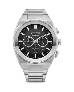 Eco-Drive Modern Axiom Chronograph, 43 мм Citizen, цвет Black 4924006 | black/silver