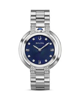 Часы Rubaiyat Diamond, 35 мм Bulova, цвет Silver 2712305 | blue/silver