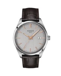 Часы PR 100, 40 мм Tissot, цвет Silver 4908162 | silver/brown