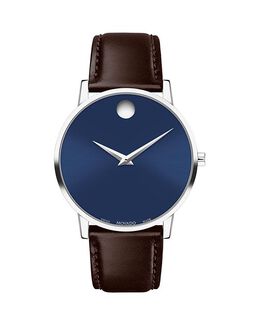 Классические музейные часы, 40 мм Movado, цвет Multi 4877723 | blue/brown