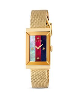 Новые часы G-Frame, 21 x 34 мм Gucci, цвет Gold 3195163 | red/blue/gold