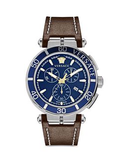 Хронограф Greca, 45 мм Versace, цвет Multi 4732803 | blue/brown
