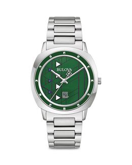 Часы Frank Lloyd Wright Hollyhock House, 39 мм Bulova, цвет Green 4743872 | green/silver