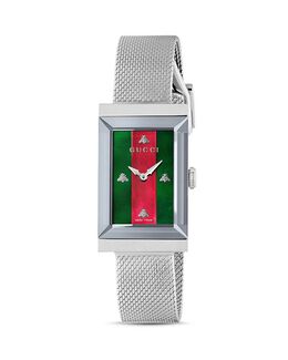 Новые часы G-Frame, 21 x 34 мм Gucci, цвет Silver 3195160 | green/red/silver