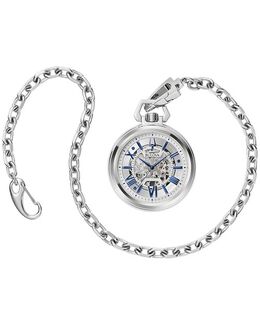 Классические карманные часы Sutton с цепочкой, 50 мм Bulova, цвет Silver 4874625 | silver