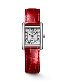 Мини-часы Dolcevita, 21,5 x 29 мм Longines, цвет Silver 4857115 | silver/red