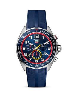 Хронограф Formula 1 с каучуковым ремешком из нержавеющей стали, 43 мм Tag Heuer, цвет Blue 4314310 | blue