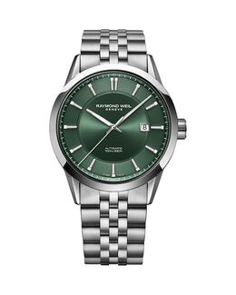 Часы Фрилансер, 42 мм Raymond Weil, цвет Green 4951910 | green/silver