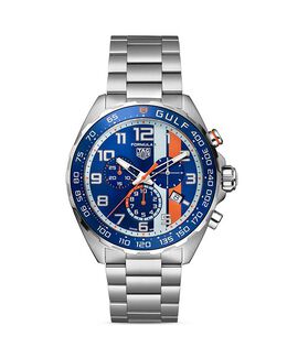 Хронограф Формулы 1 из нержавеющей стали, 43 мм Tag Heuer, цвет Blue 4752494 | blue/silver