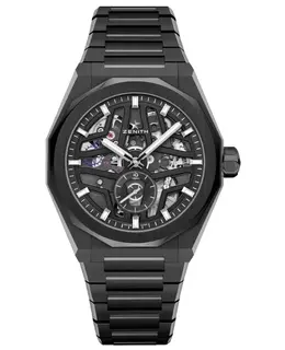 Zenith Men's Watch Defy Skyline Black Open Dial Ceramic Model 49.9300.3620/78.I001