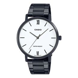Часы Casio Dress Classic Minimalistic Analog Steel Strap Watch 'Black White', белый mtp-vt01b-7b | white