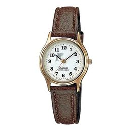 Часы Casio Retro Fashion Business Analog Watch 'Brown Gold White', белый lq-398gl-7b4ljh | white