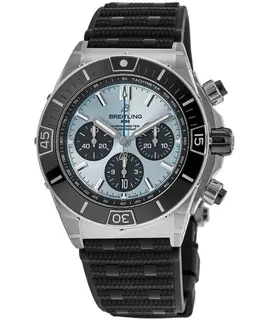 Men's Breitling Super Chronomat B01 44 Blue Dial Rubber Strap Watch (PB0136251C1S1)