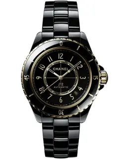 Chanel J12 Automatic Black Dial Black Ceramic and 18K Rose Gold Women's Watch h9541