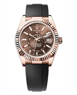 Rolex Sky-Dweller Rose Gold Chocolate Dial Oysterflex Men's Watch Model M336235-0002
