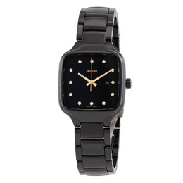 Rado True Quartz Diamond Black Dial Ladies Watch r27080702
