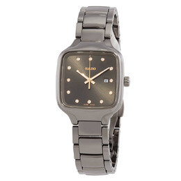 Rado True Square Quartz Diamond Grey Dial Ladies Watch, Model: r27079702