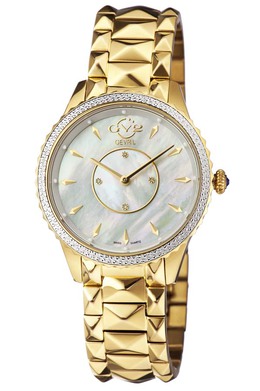 Gevril Siena Diamond Mother of Pearl Dial Ladies Watch 11702-525