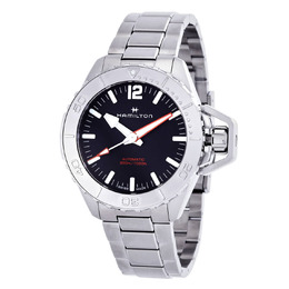 Hamilton H77815130 Khaki Navy Frogman Automatic Mens Black Dial Watch