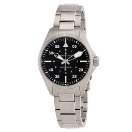 HAMILTON Ladies Khaki Aviation Watch H76215130 - Black Dial, Automatic Movement