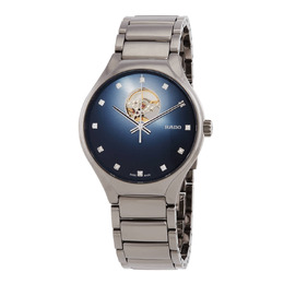Rado R27108732 - True Round Secret Diamonds Automatic Blue Dial Unisex Watch