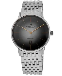 Hamilton American Classic INTRA-MATIC AUTO Grey Dial Steel Men's Watch h38755181