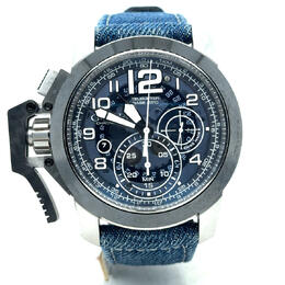 Pre-owned Graham Chronofighter Oversized Chronograph Automatic Blue Dial Mens Watch 2ccac.u04a.t33b