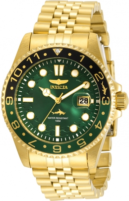 Invicta Pro Diver 30623 - Green Dial Yellow Gold-tone Mens Watch