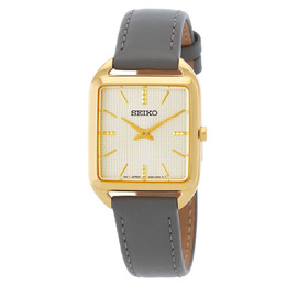 Seiko SWR090P1 Women's Quartz Watch Gold-tone Steel Case Beige Dial