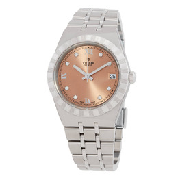 Tudor Royal Automatic Diamond Salmon Dial Ladies Watch M28400-0011
